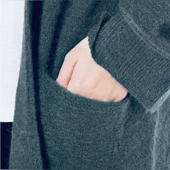 By Malene Birger Rinorra Cardigan Size S Green Mohair Wool Blend Quiet Luxury - Picture 4 of 9